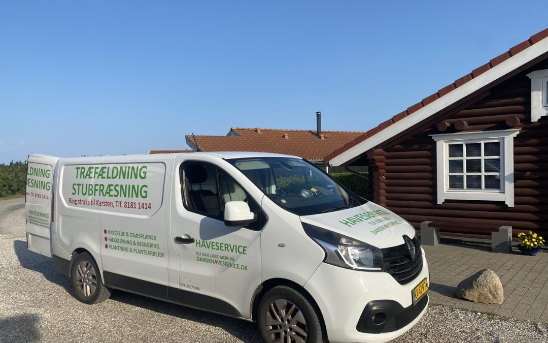 Hækklipning i Marielyst Strandpark, Væggerløse – sammenplantet hæk rettet op