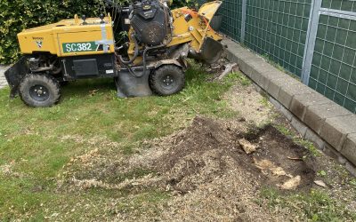 Stubfræsning i Ølstykke – skånsomt arbejde tæt på ny brolægning