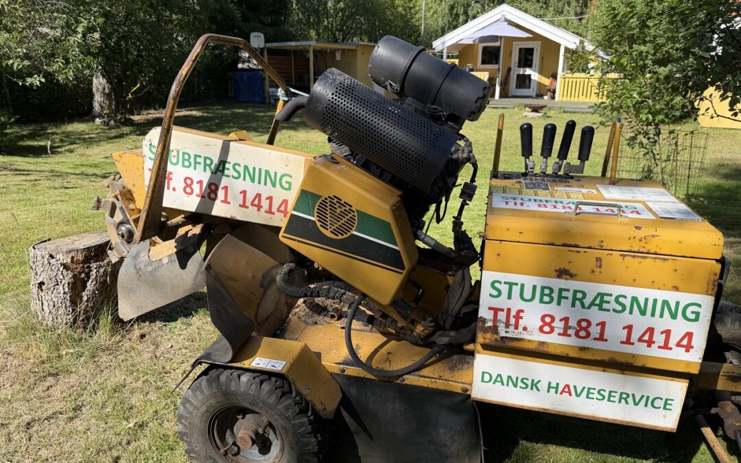 Stubfræsning i 4573 Højby Lyng – plads til en ny bålplads